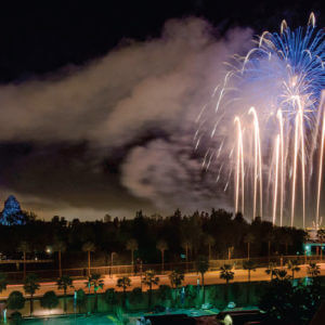 Disneyland fireworks at Howard Johnson Anaheim hotel