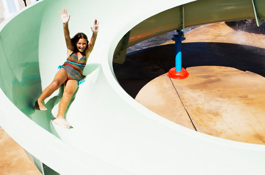 Howard Johnson Anaheim hotel Castaway Cove water slide