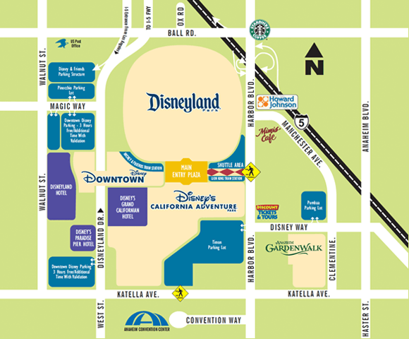 Howard Johnson Anaheim hotel area map