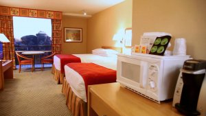 hotel room at Howard Johnson Anaheim