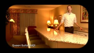 Disney themed Queen suites at Howard Johnson Anaheim hotel