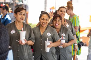 Howard Johnson Anaheim staff smile for the camera