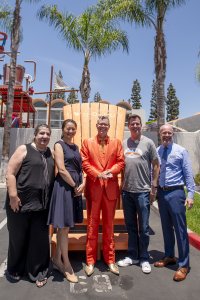 From left to right:  Lina Ramirez (Director of Franchise Operations),  Cynthia Liu (Howard Johnson International, Brand Vice President), Charles Phoenix (pop culture historian), Jonathan Whitehead (General Manager), Bill Cleaver.