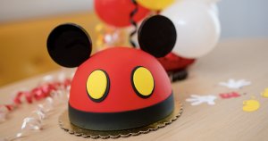 a Mickey Mouse cake with ears